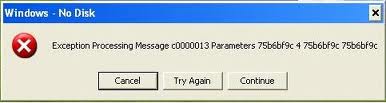Cara Mengatasi Error Windows No Disc Exception Processing Message Cara Mengatasi Error Windows No Disc Exception Processing Message