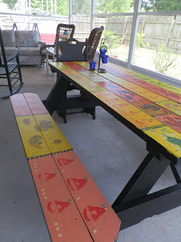 The Picnic Table Project:  THE SAME PROCESS OF PAINTING USED ON MY PICNIC TABLE!
