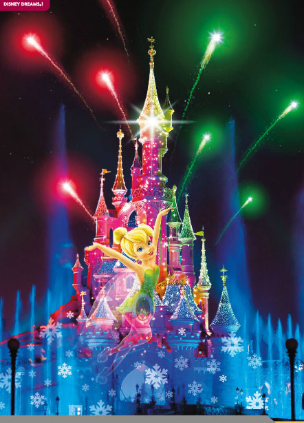 This visual of a Christmas Disney Dreams! appeared in the Disneyland Paris brochure Christmas Disney Dreams! visual