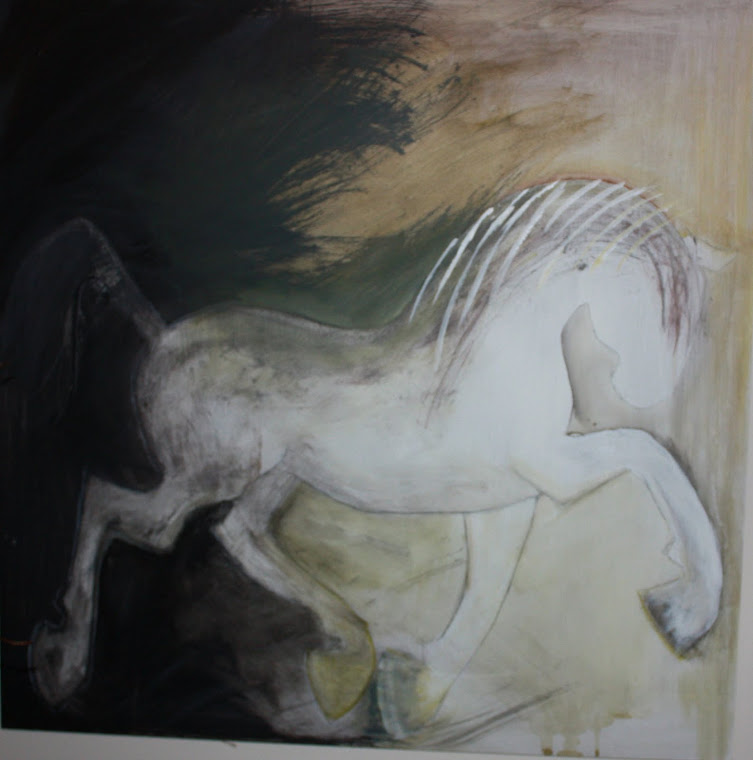 cheval blanc   60x60 - Réservé