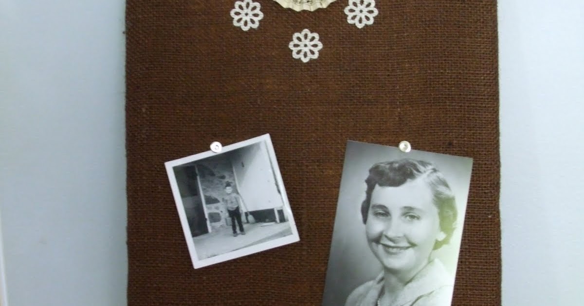 simply chic treasures How to make a burlap covered memo board
