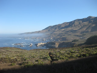 Light fog above a rocky cove along the Pacific Coast Highway