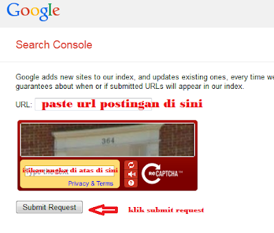 Submit URL ke Google Webmaster Tools