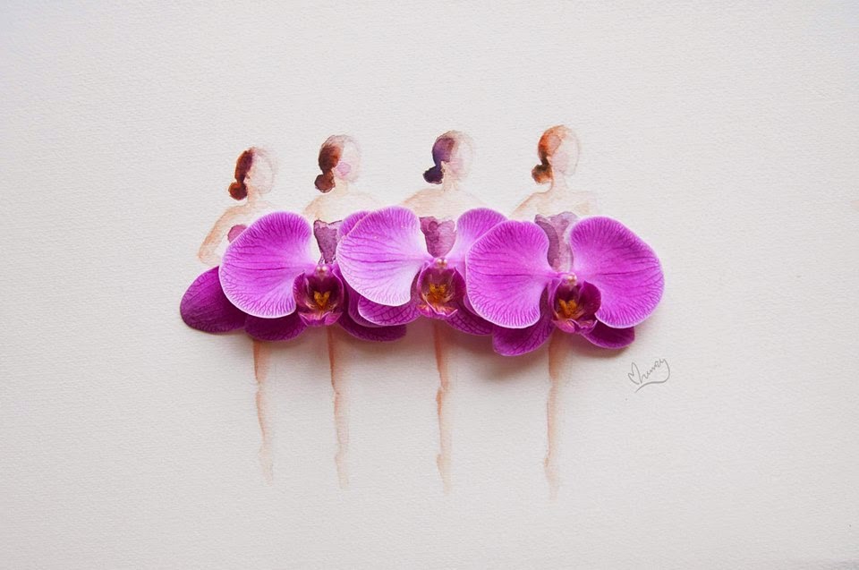 Simply Creative: 3D Floral Watercolor Drawing by Lim Zhi Wei