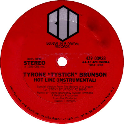 Tyrone "Tystick" Brunson ‎– Hot Line (1983, VLS, 320)