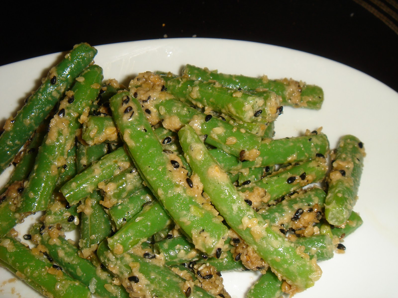 FEAST to the world Japanese Green Beans with Sesame Dressing Ingen