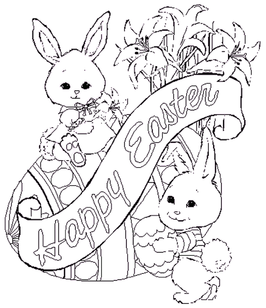 Happy Easter Coloring Pages
