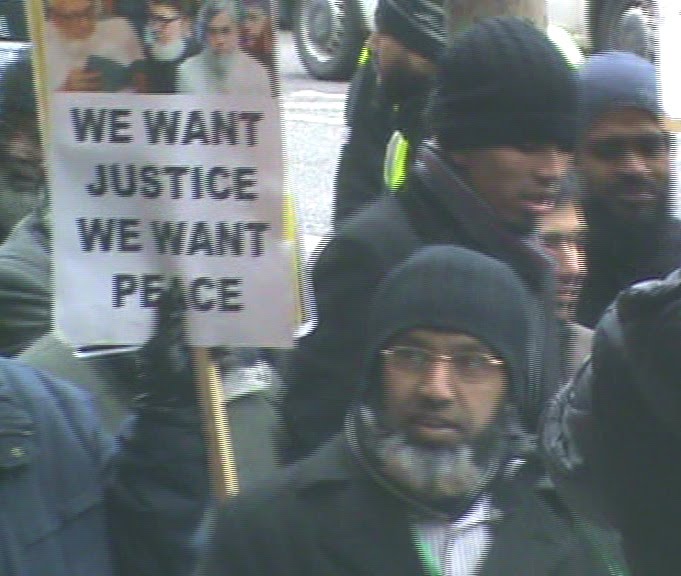 Justice for Bangladesh: demo in a chilly Whitechapel London Monday 11 March