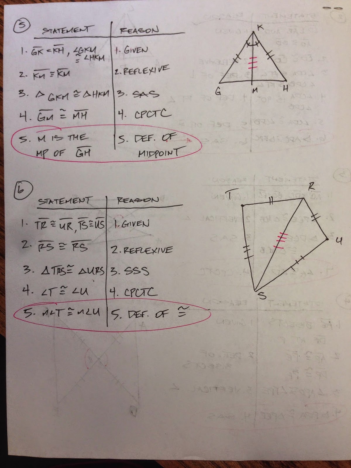 Honors Geometry - Vintage High School: Section 4-4 Proof Practice