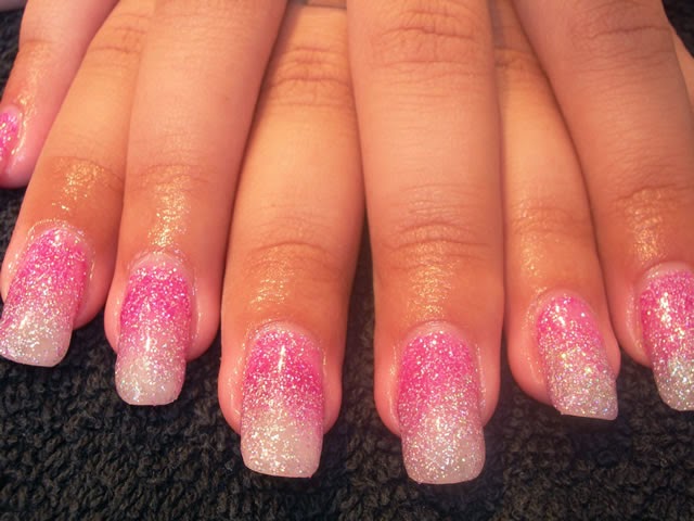 3. Glitter Fade Nail Design for Grow Out - wide 1