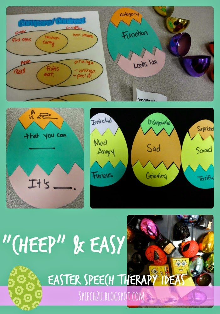 S2U "Cheep" & Easy Easter Ideas for Speech Therapy