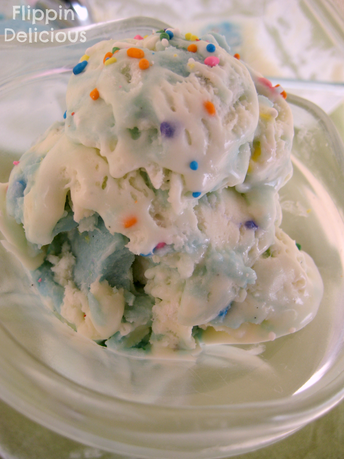 NoChurn GlutenFree Birthday Cake Batter Funfetti Ice Cream Flippin