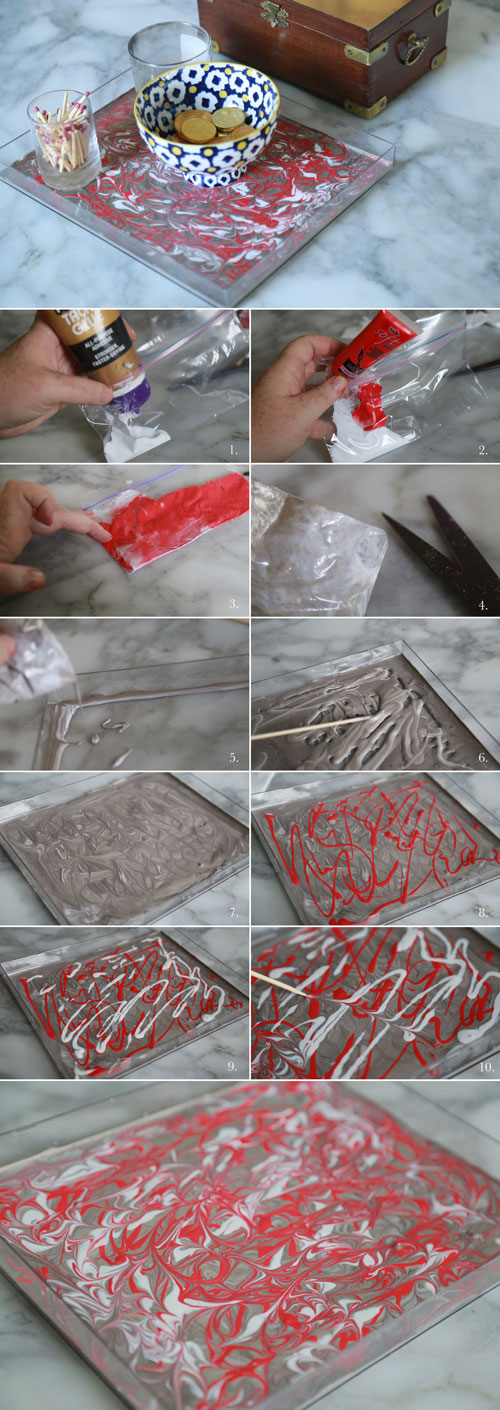 iLoveToCreate Blog Marble Painting with Tacky Glue