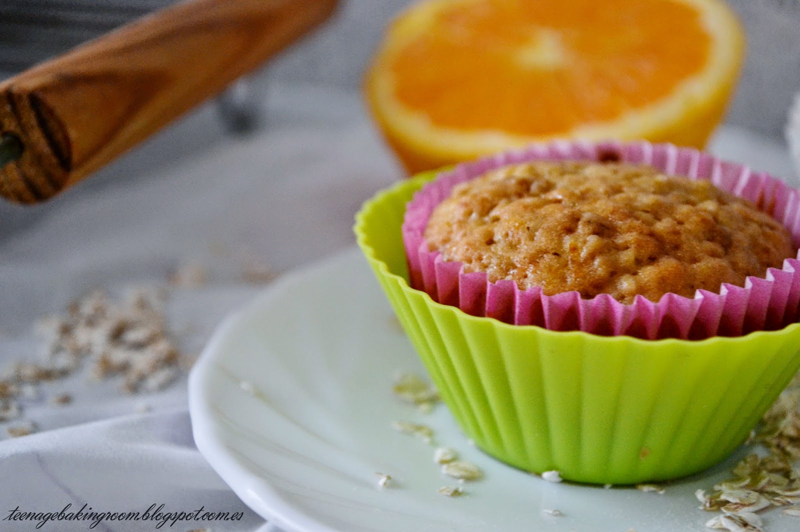Teenage Baking Room Muffins de avena y naranja