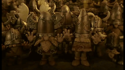 Robbie the reindeer legend of the lost tribe wibble wobble flashback gif
