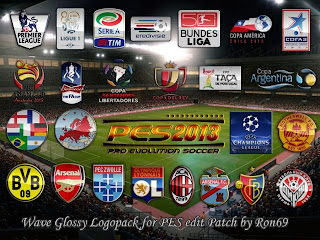 PES 2013 Wave Glossy Logopack for PESEdit Patch 2.4 by Ron69