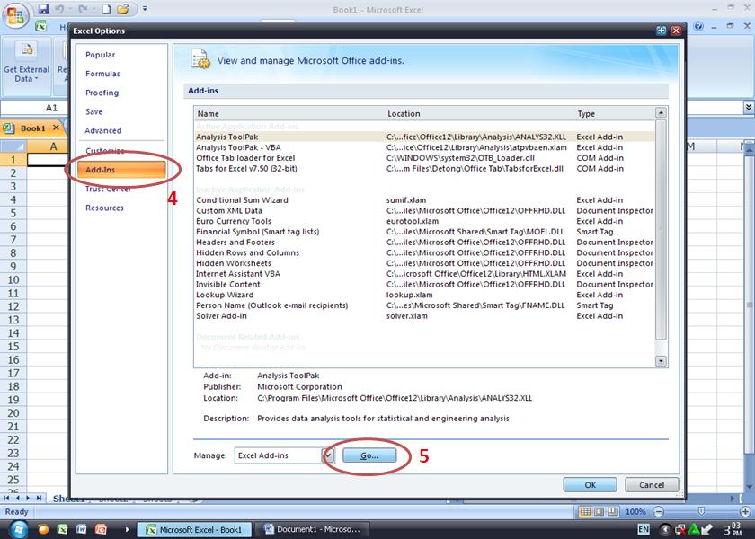 Analysis tookpak for mac 2011