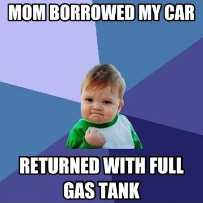 funny Success Kid car gas