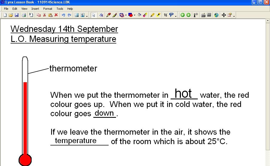 Mr Howe's Class Science measuring the temperature of iced water and