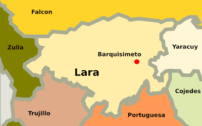 Mapa del estado Lara Venezuela