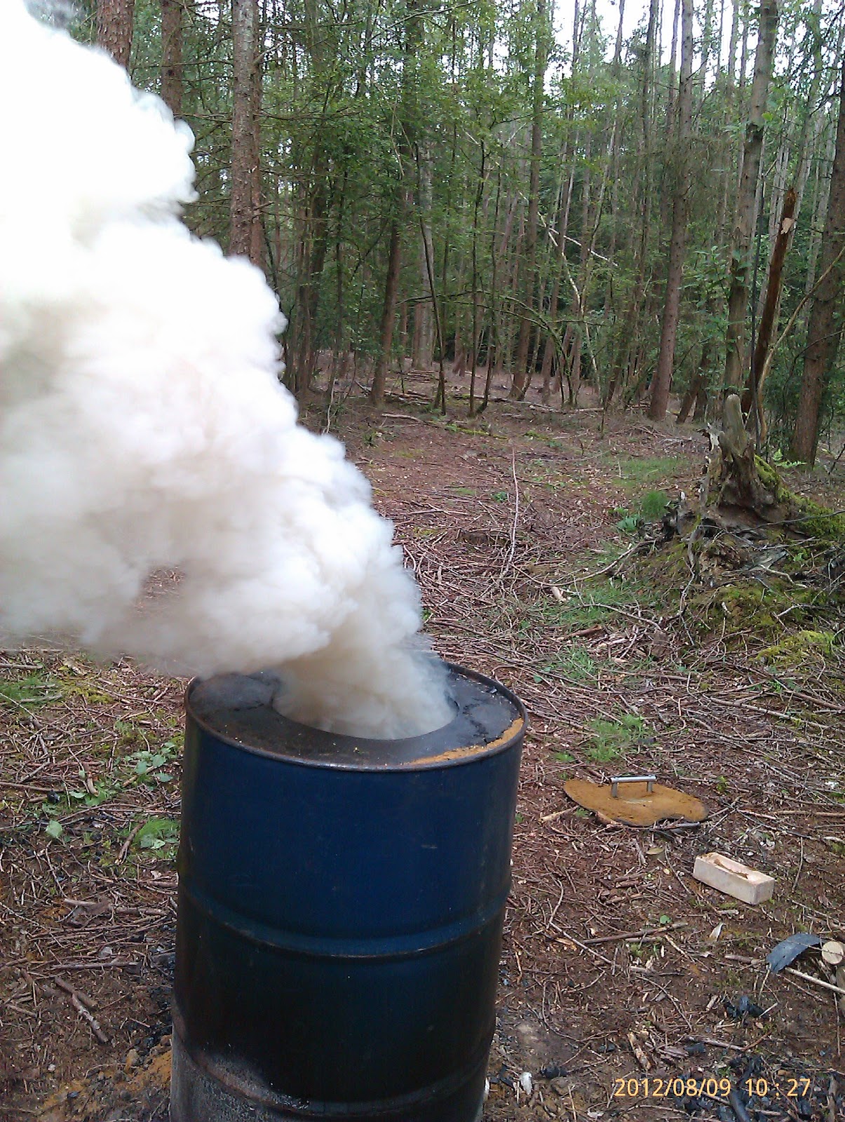 Down in Dens Wood Oil Drum Charcoal Burner Part 2