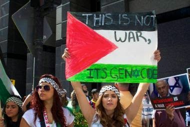 No al bombardeo de Israel en Gaza