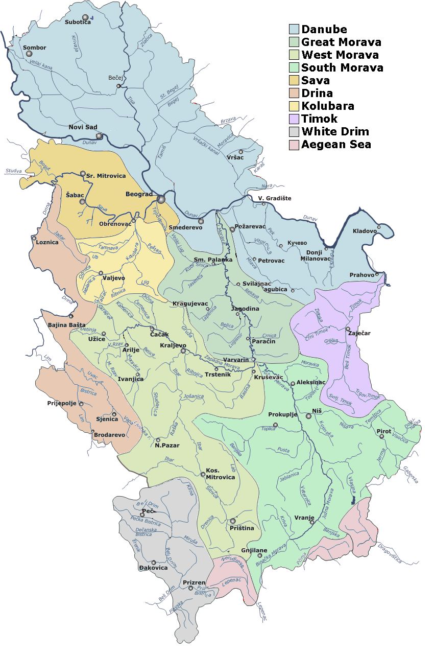 karta srbije reke Реке Србије | Nastava geografije karta srbije reke