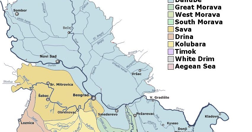 srbija mapa reka Реке Србије | Nastava geografije srbija mapa reka