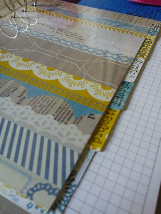 jagged little thoughts Creative Filofax homemade dividers