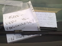 Note left on car