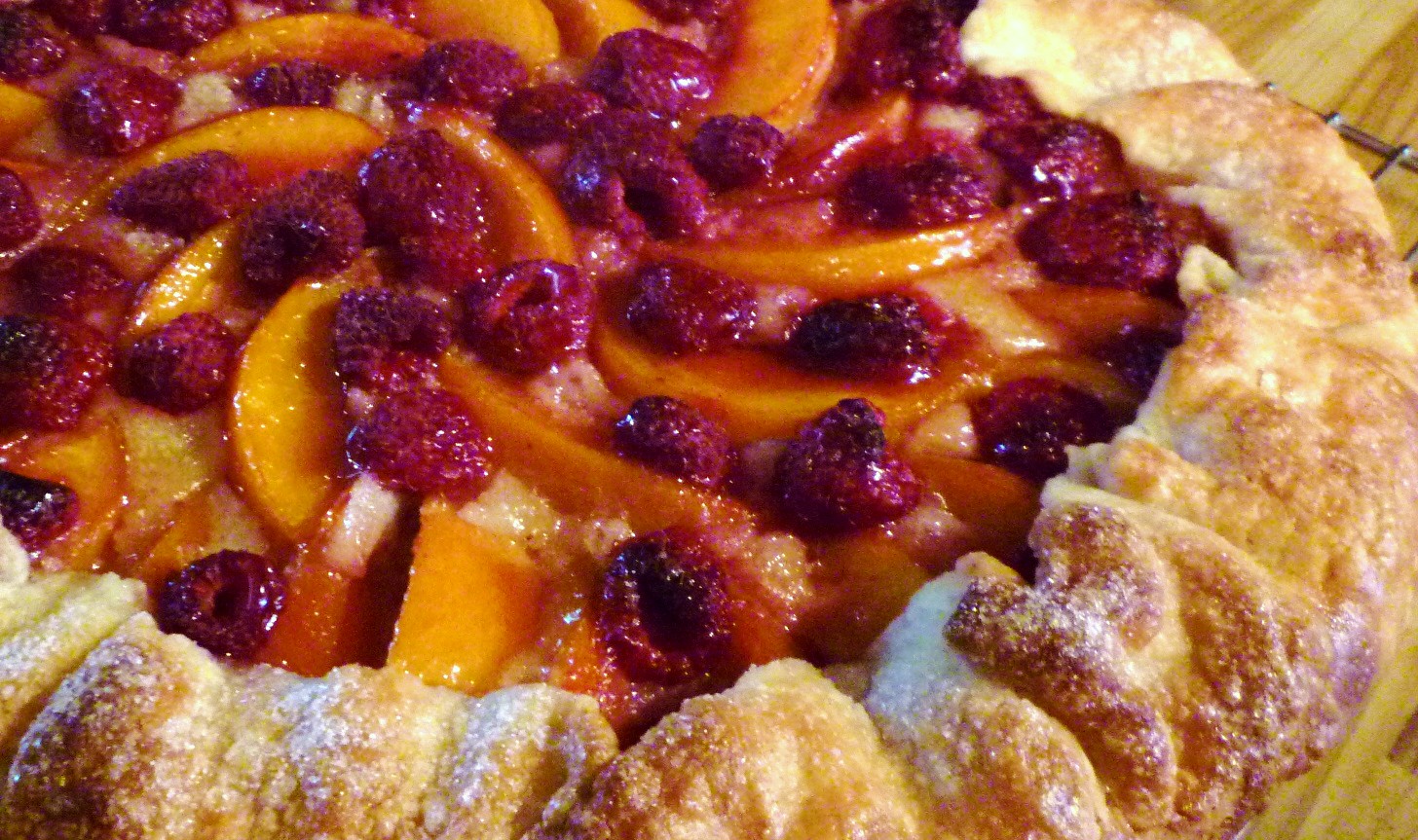 For Love of the Table Peach, Raspberry & Almond Galette