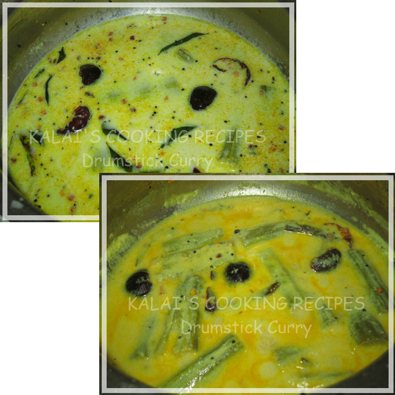 KALAI'S COOKING RECIPES Drumstick Coconut Milk Curry Murungakkai