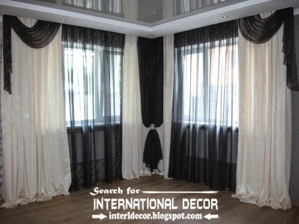 black and white living room curtain styles, living room curtains