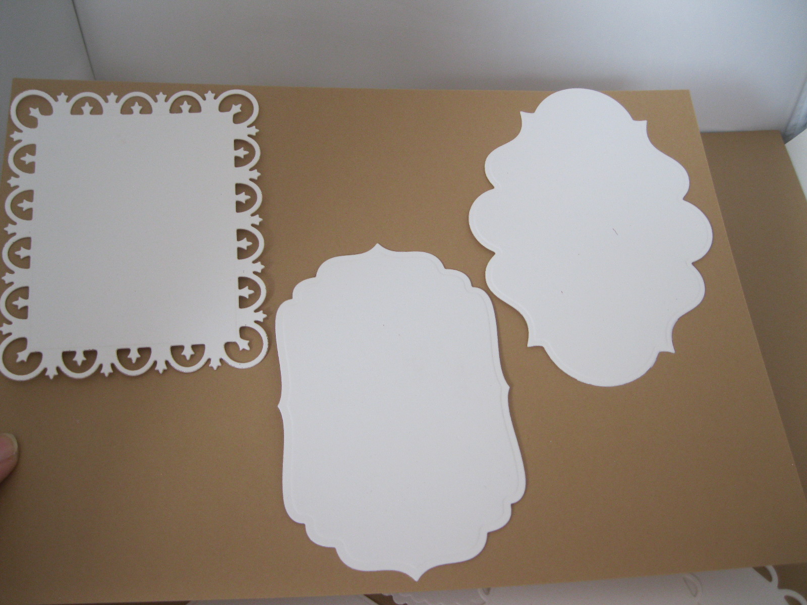 Flowers, Ribbons and Pearls Die Cut Shapes