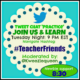 Tuesday Teacher Twitter Chat PRACTICE with Guests and PRIZES! 