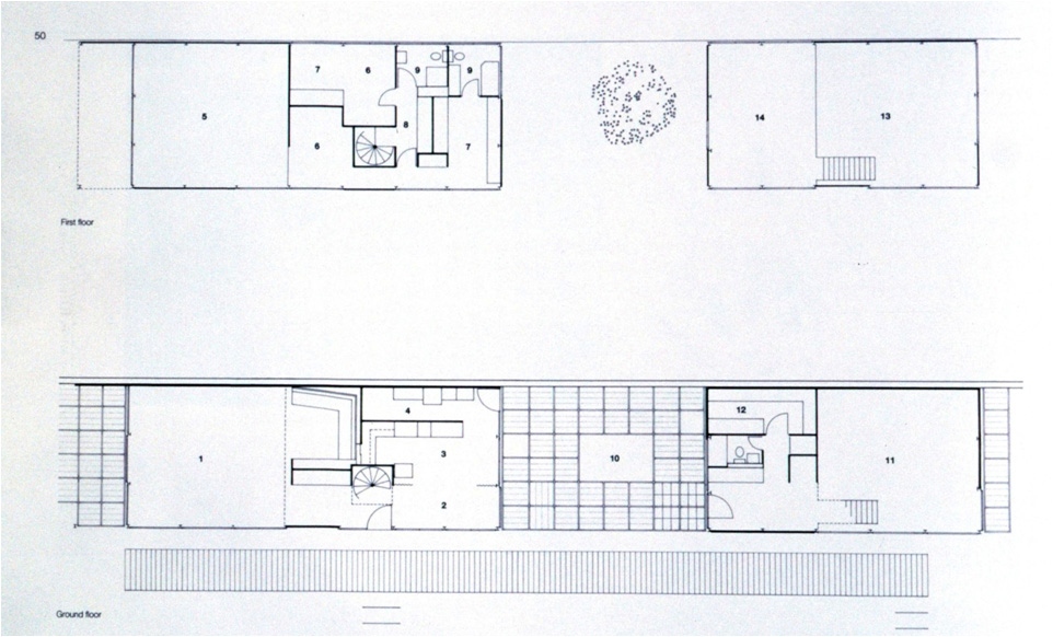 Eames house floor plan dimensions picture