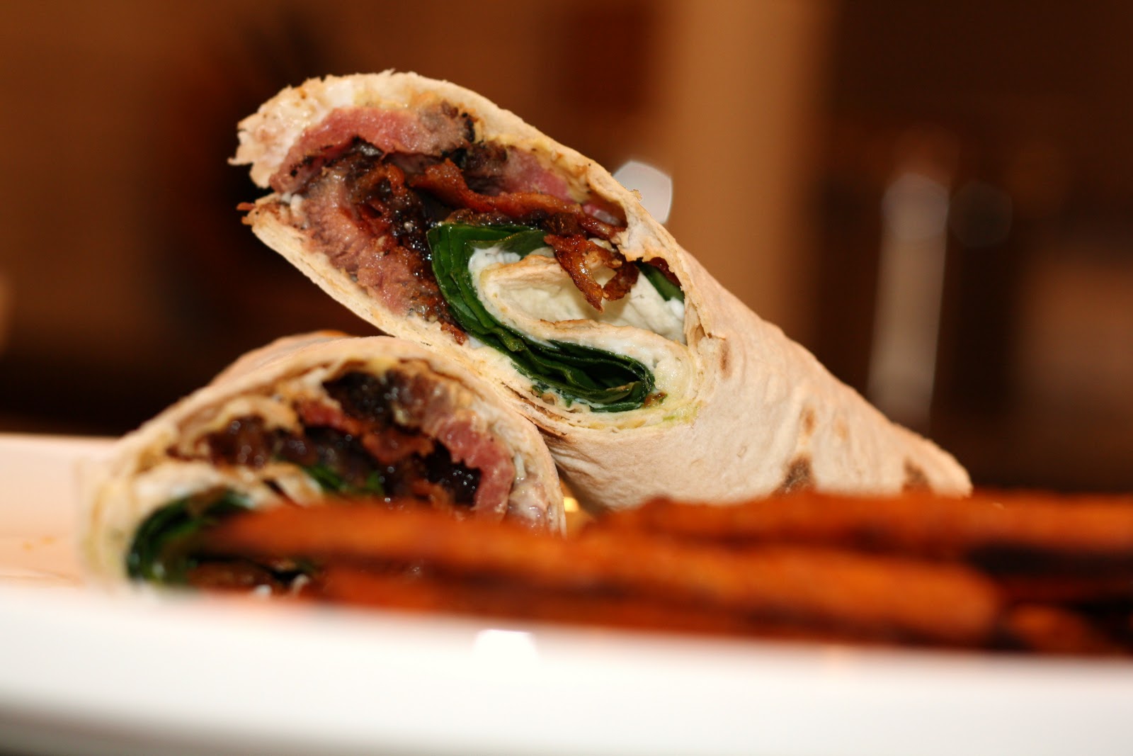 what's for dinner? steak sandwich wrap... 25 minutes