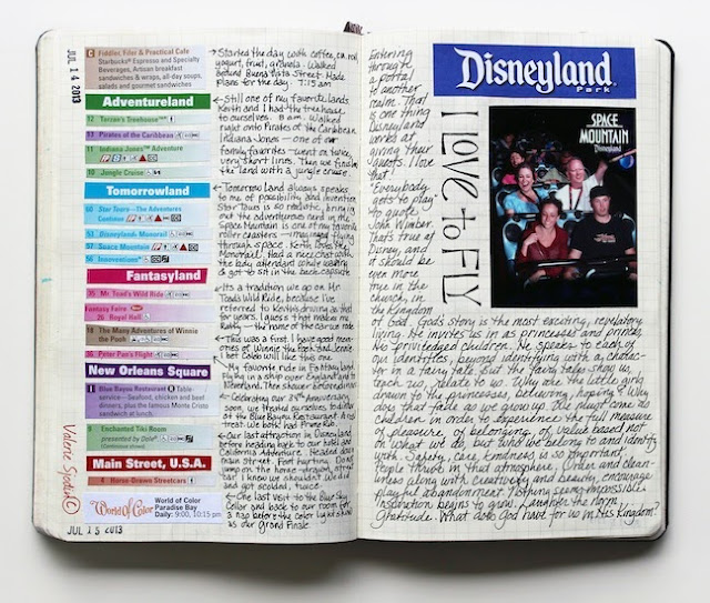 visual blessings Disneyland with my Moleskine Journal