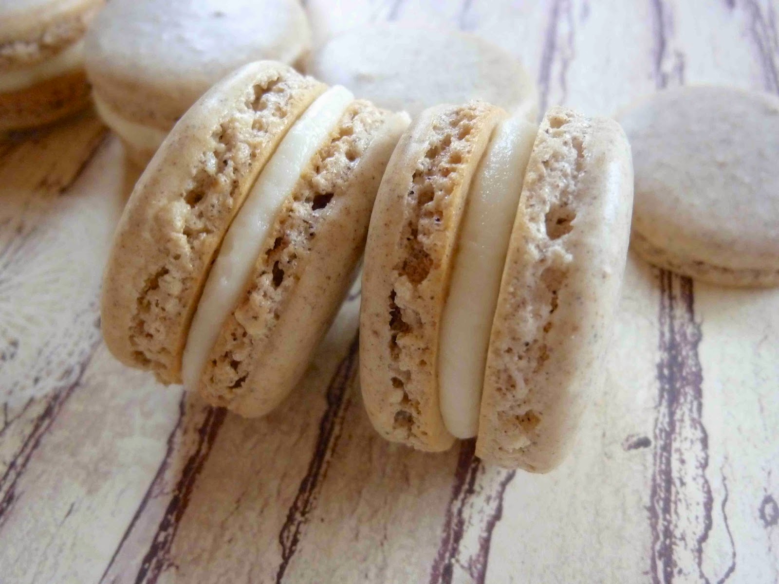 Allspice Cashew French Macarons with Honey Buttercream Filling
