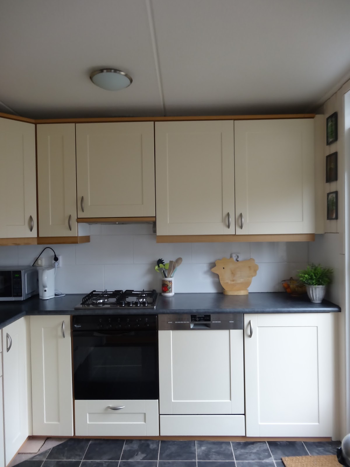Blauw ruitje: keuken