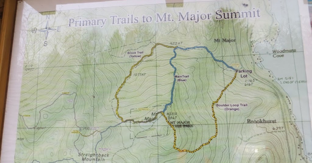 Mount Major Trail Map Mountain Wandering
