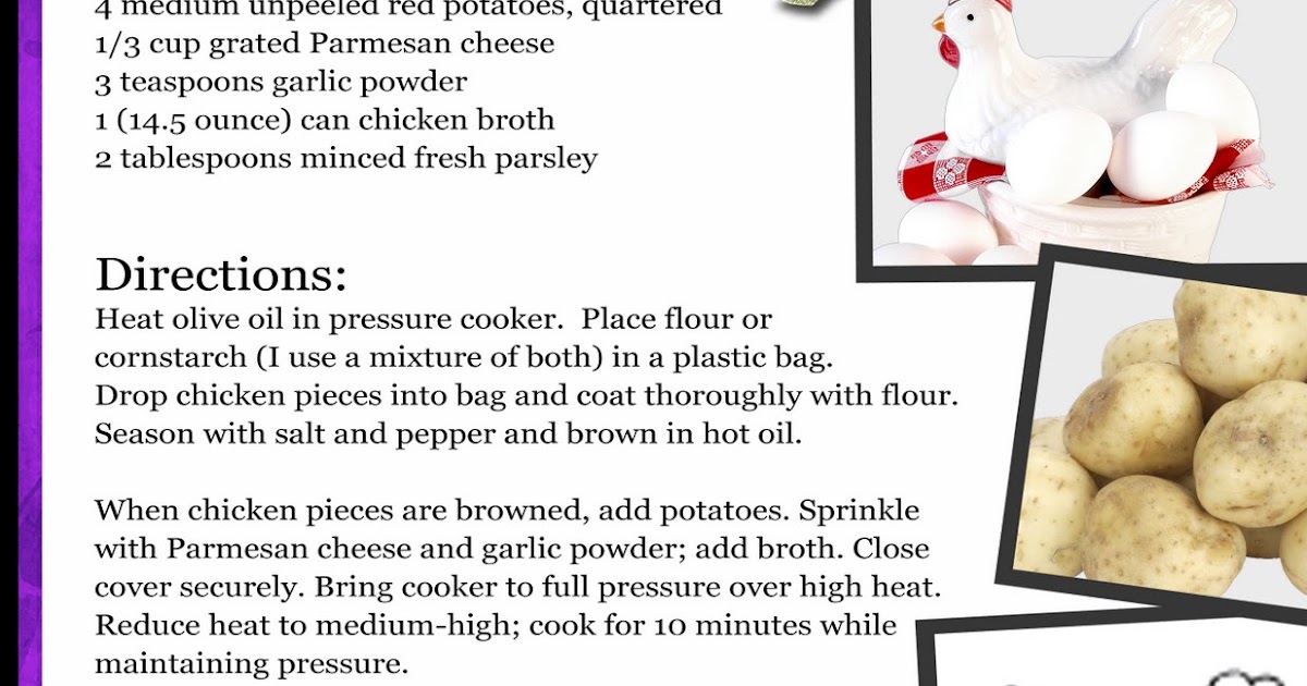Bem's Kitchen Pressure Cooker Chicken Breasts and Parmesan Potatoes