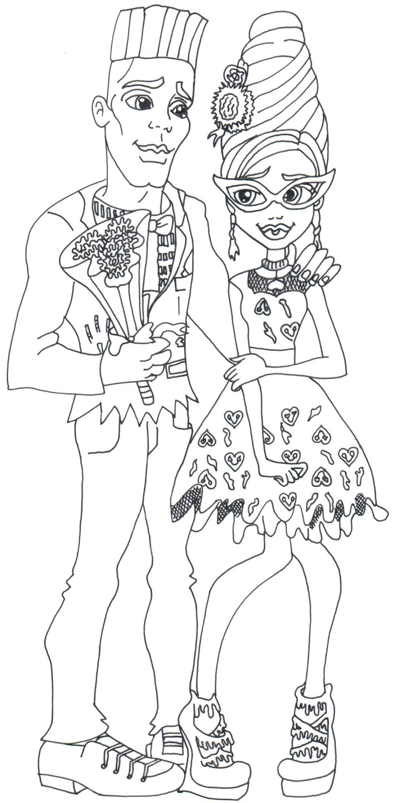 Free Printable Monster High Coloring Pages Loves Not Dead Ghoulia and