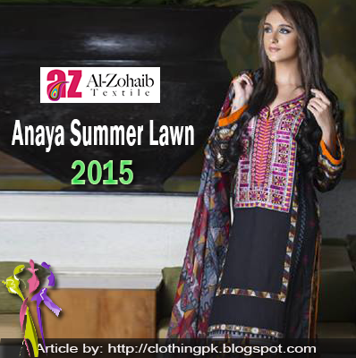 Anaya Embroidered Summer Lawn Collection 2015 By Al-Zohaib