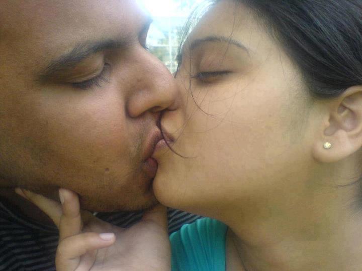 Desi college couple kiss