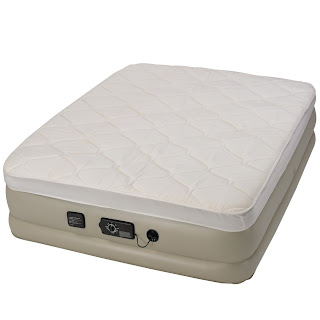 Serta Raised Queen Pillow Top Bed with Never Flat Pump