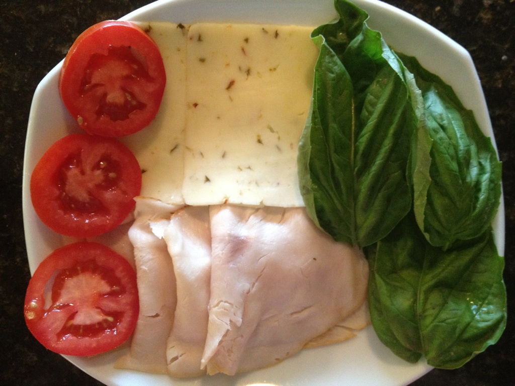 J Lipp's Hip Tips Smoked Turkey, Pepper Jack Cheese and Basil Panini