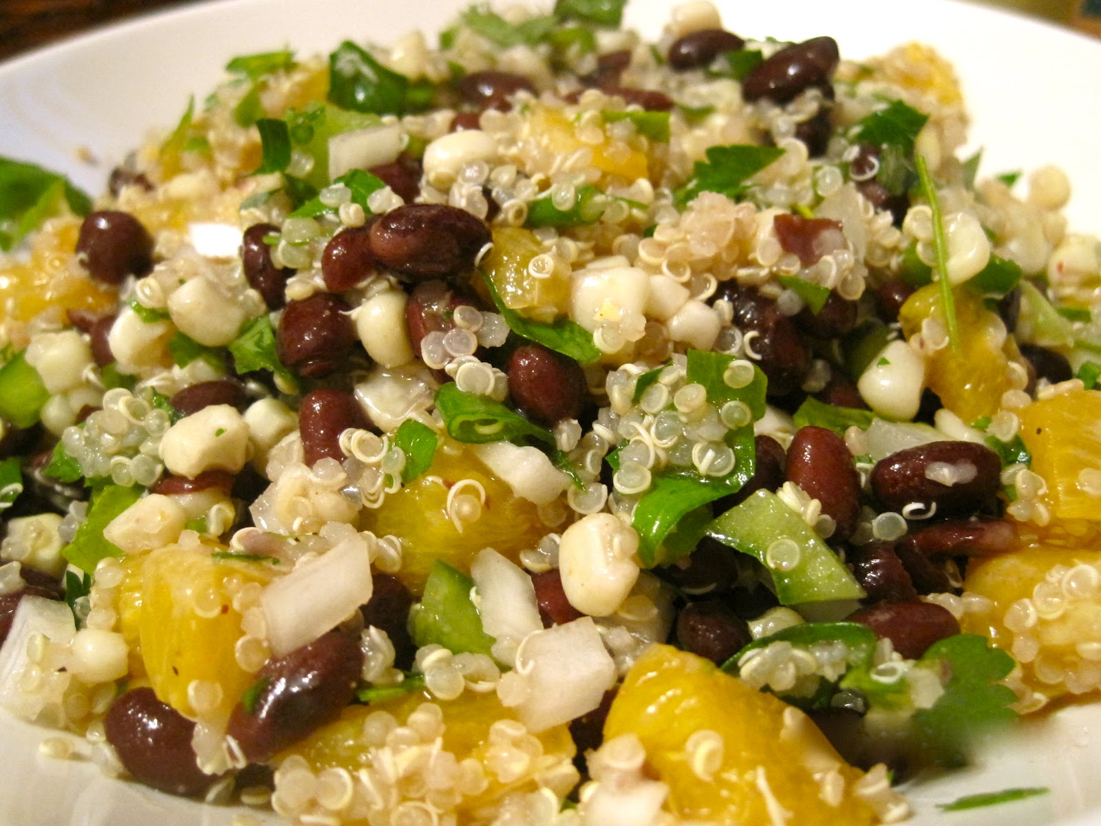 Kvell in the Kitchen Black Bean, Orange and Corn Quinoa Salad