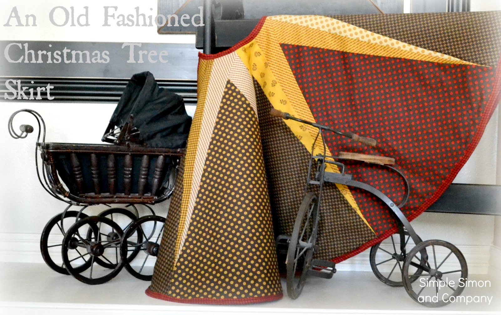 An Old Fashioned Christmas Tree Skirt Tutorial and Free Pattern