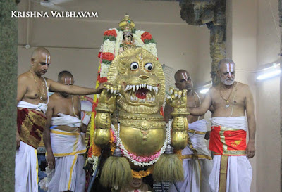 2015, Brahmotsavam, Narasimha Swamy, Parthasarathy Temple, Thiruvallikeni, Triplicane, Yoga Narasimhar, Simha Vahanam